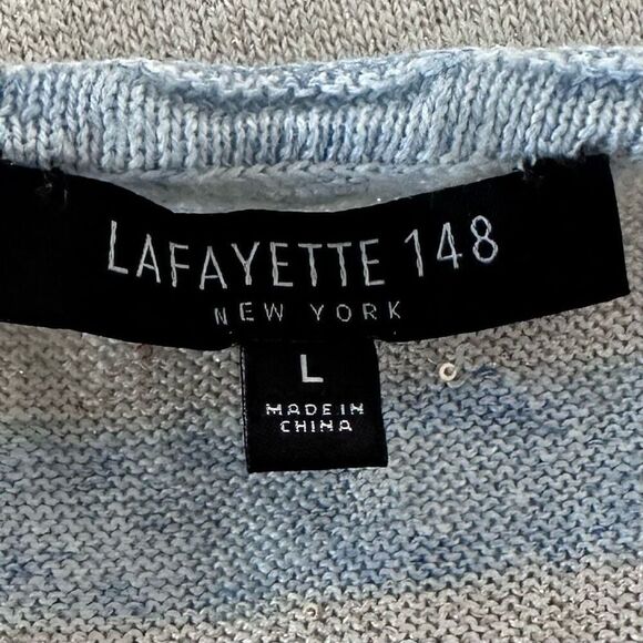 Lafayette 148 New York Striped Sweater Knit Tank - Picture 3 of 4